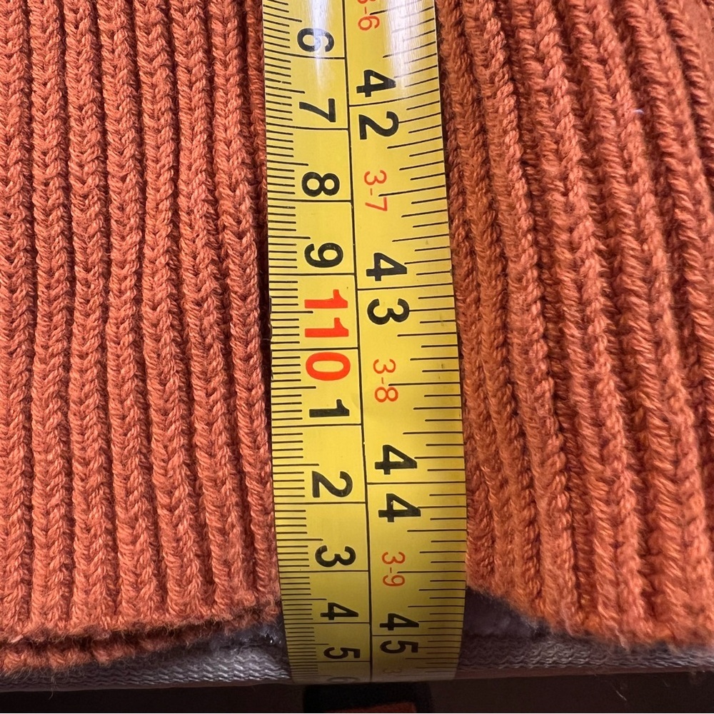 Happy Nature Sweater Dress Orange‎ Mock Neck Peplum Long Length Knit women's Lg - Picture 10 of 15